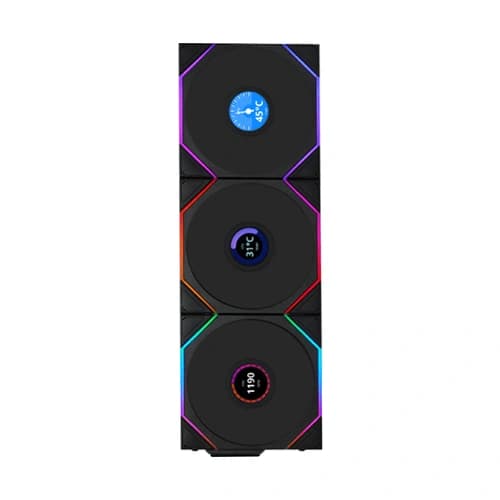 Lian Li UNI Fan TL Wireless LCD ARGB 120mm Cabinet Fan, Triple Pack